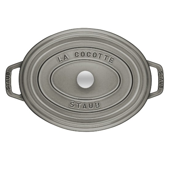 Oval Cocotte cooking pot, cast iron, 31cm/5,5L, Graphite Grey - Staub