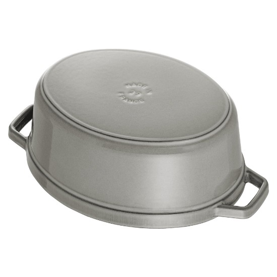 Ovális Cocotte főzőedény, öntöttvas, 31cm/5,5L, Graphite Grey - Staub