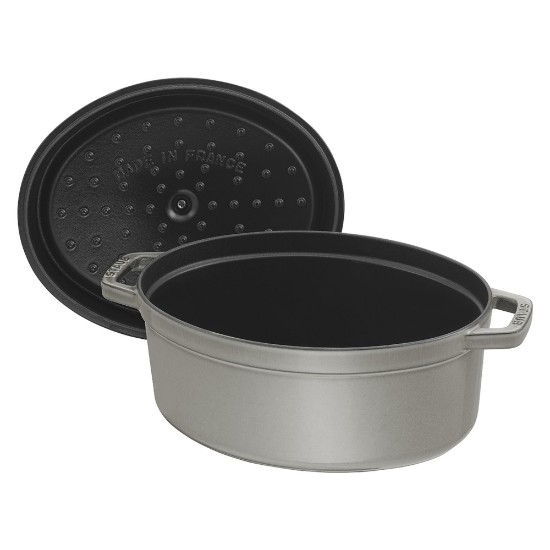 Oval Cocotte cooking pot, cast iron, 31cm/5,5L, Graphite Grey - Staub