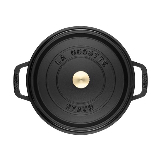 Μαγείρεμα Cocotte, μαντεμένιο, 26 cm/5,2L, Black - Staub 