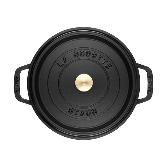 Cocotte gryde, støbejern, 26 cm/5,2 l, Black - Staub 