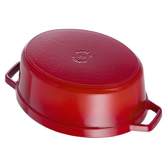 Oval Cocotte cooking pot, cast iron, 31cm/5.5L, Cherry - Staub 