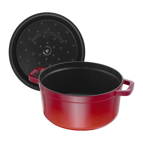 Cast iron Cocotte cooking pot, 24 cm/3.8 l, Cherry - Staub