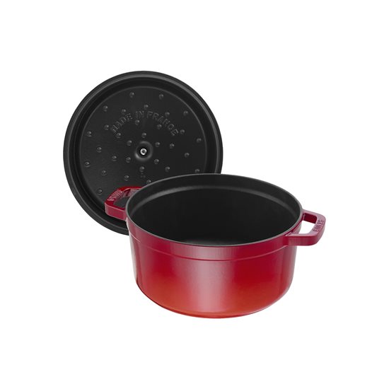 Borma tat-tisjir Cocotte, ħadid fondut, 20cm / 2.2L, Cherry - Staub