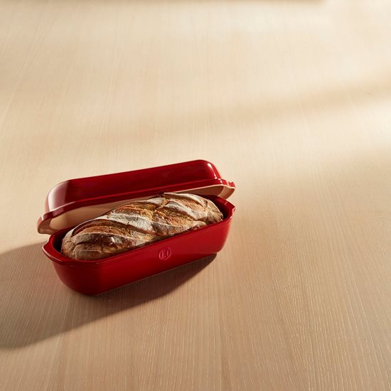 Batard brødpanne, keramikk, 39x16,5 cm/4,5 l, Burgundy - Emile Henry