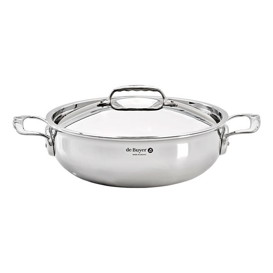 "Affinity" sauté pan b'2 manki, azzar li ma jissaddadx, 28 cm / 4.9 l - marka "de Buyer"