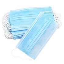Protective masks, set of 50 pcs., 3 layers, metal band for the nose, CE certified