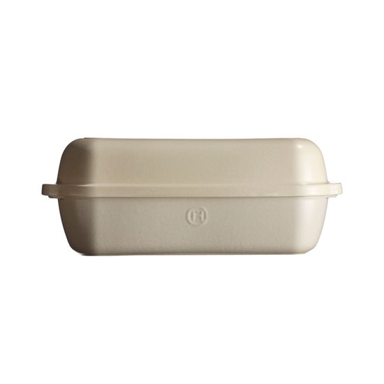 Batard bread baking pan, ceramic, 39 x 16.5 cm/4.5 l, Linen - Emile Henry 