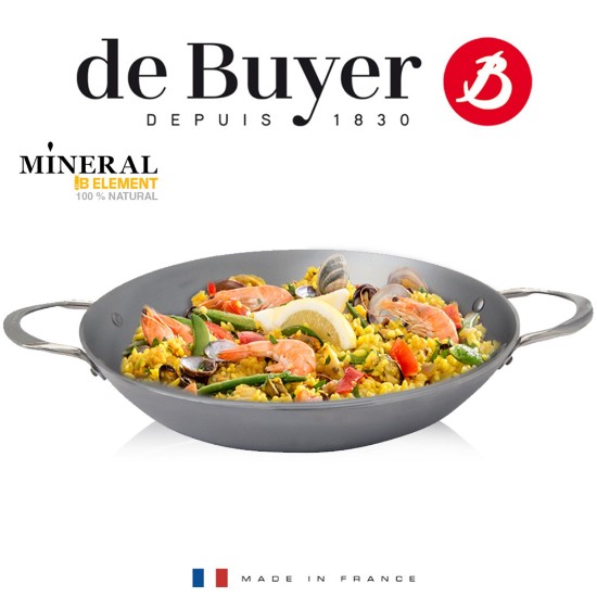 Ταψί Paella, ατσάλι, 32cm, "Mineral B" - de Buyer