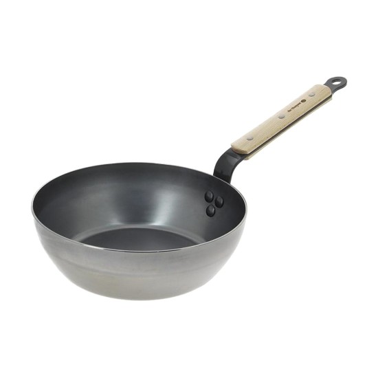 Deep Fry Pan, 24 Cm, "Mineral B Bois" - De Buyer | KitchenShop