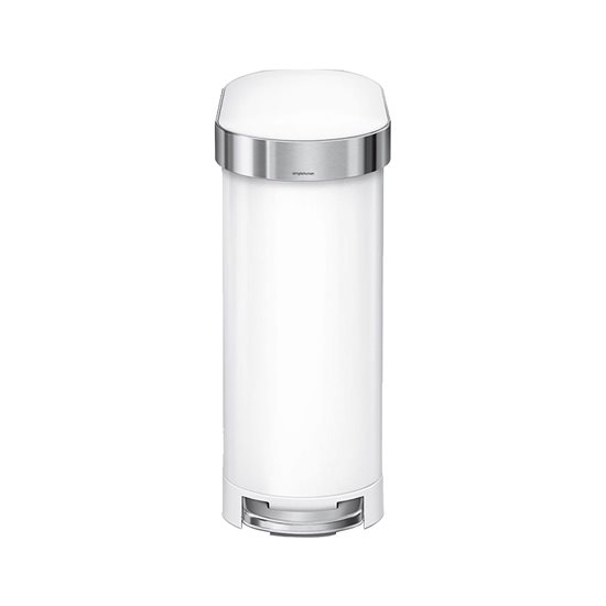 Pedaalemmer, 45 L, Slim, White Steel - simplehuman