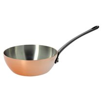 "Inocuivre First Classe" saute pan, 24 cm / 2.9 l, with cast iron handle - "de Buyer" brand