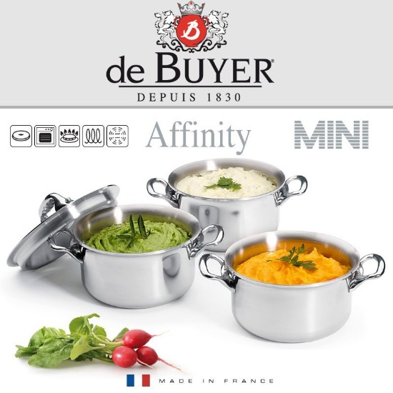 Mini-Kochtopf "Affinity", 13 cm / 0,75 l - Marke "de Buyer".