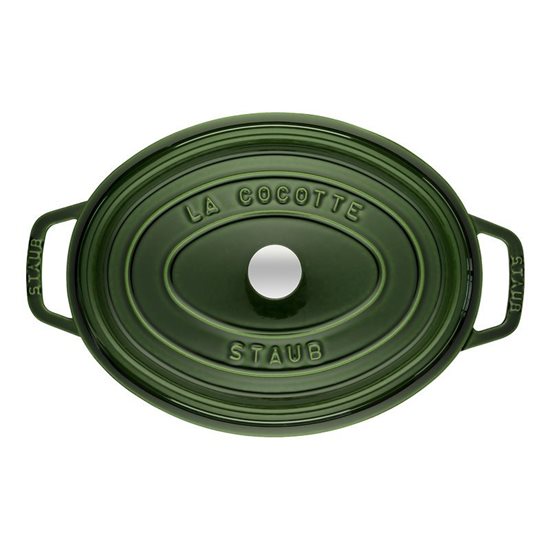 Oval Cocotte cooking pot, cast iron, 29 cm/4.2L, Basil - Staub