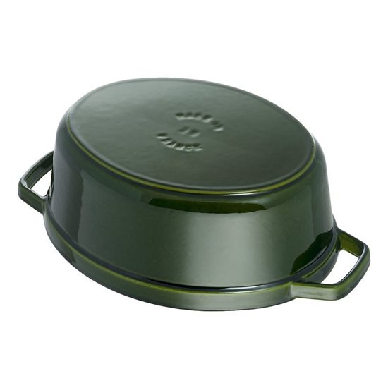 Oval Cocotte cooking pot, cast iron, 29 cm/4.2L, Basil - Staub