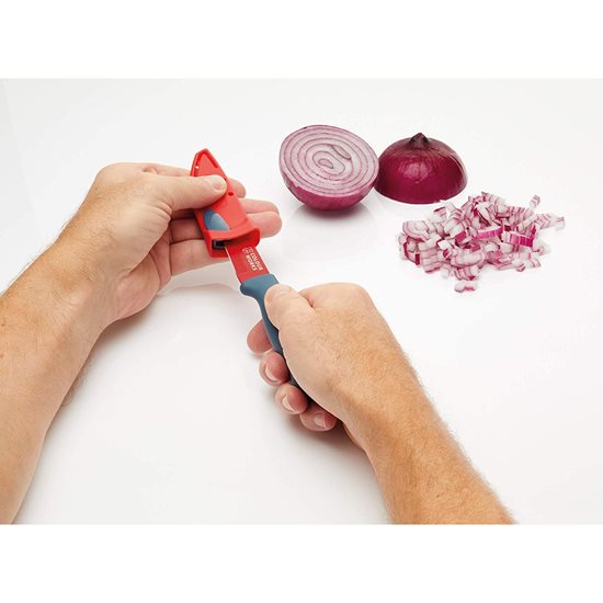 9.5 cm knife for peeling fruits and vegetables, red - by Kitchen Craft