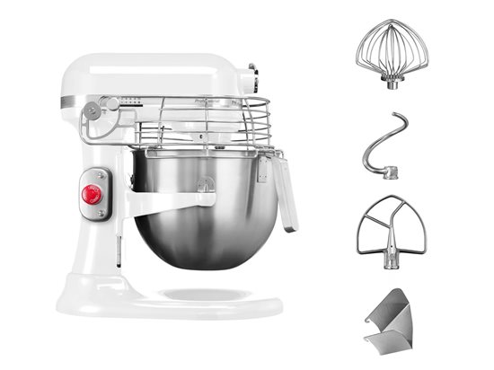 Profesionalus maišytuvas 6,9 L, spalvotas "White" - KitchenAid