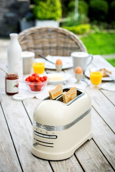 2-slot Artisan toaster, 1250W, of "Almond Cream" color - KitchenAid