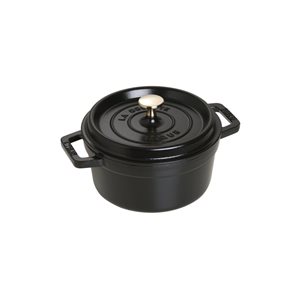 Cocotte cooking pot made of cast iron 20 cm/2.2 l, <<Black>> - Staub