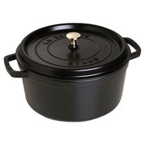 "Cocotte" cast iron cooking pot, 30 cm/8.35 l, <<Black>> - Staub