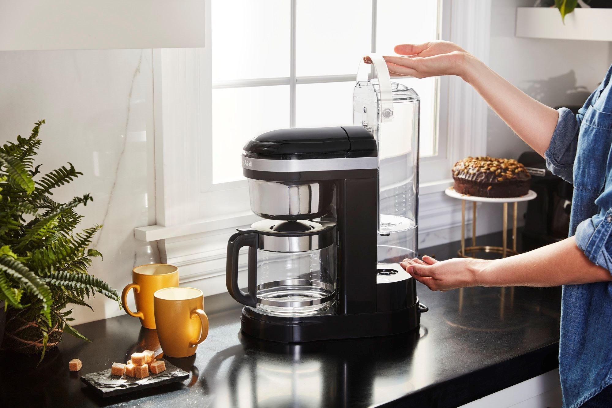 1.25 Cup Electric Milk Frother and Warmer in Onyx - Black