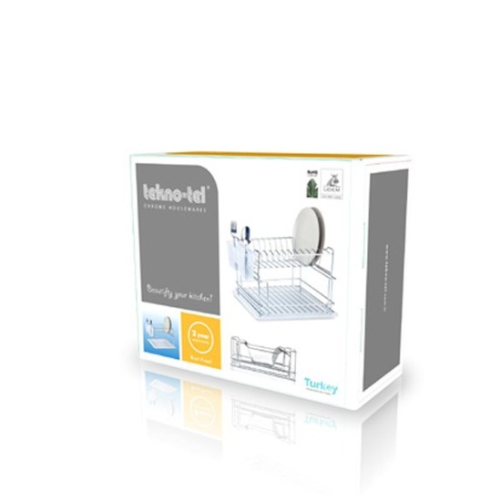 Droogrek voor servies en bestek, 37 x 30 x 24 cm - Tekno-tel