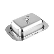Butter dish, stainless steel, 18.5 x 12.3 cm - Zokura
