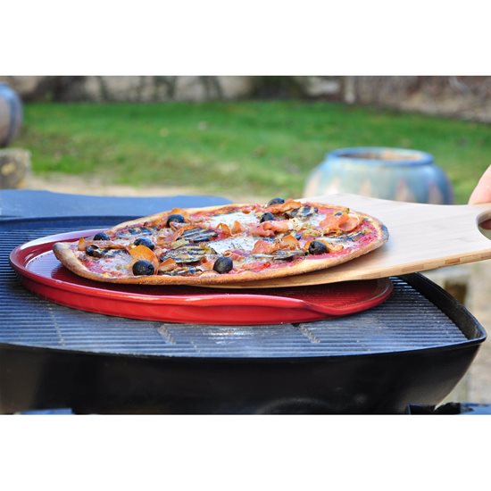 Plateau à pizza, céramique, 40cm, Burgundy - Emile Henry