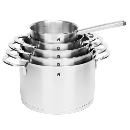 10-piece cooking pot set, stainless steel - Zokura
