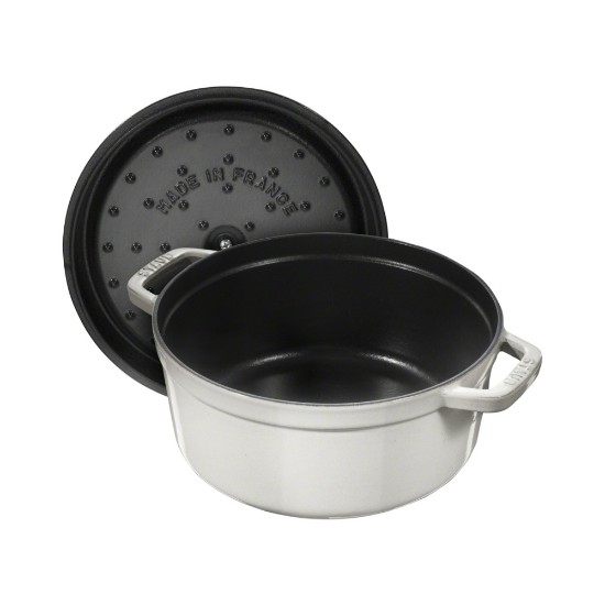 Cast iron Cocotte cooking pot, 24cm/3.8L, White Truffle - Staub