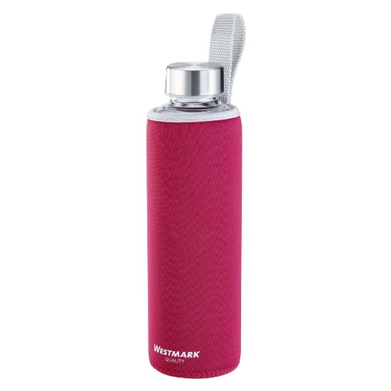 Garrafa de água "Viva" com revestimento têxtil, 550 ml, Vermelho - Westmark