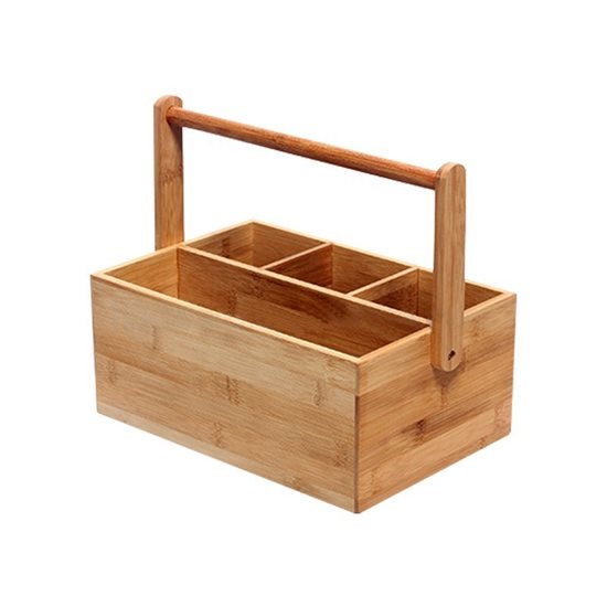 Mutfak eşyası saklama kutusu, 30 x 21 cm, bambu - Zokura