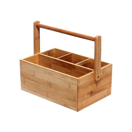 Kitchen utensil storage case, 30 x 21 cm, bamboo - Zokura