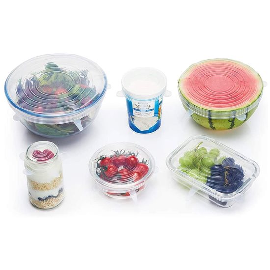 Set of 6 flexible silicone lids - by Kitchen Craft