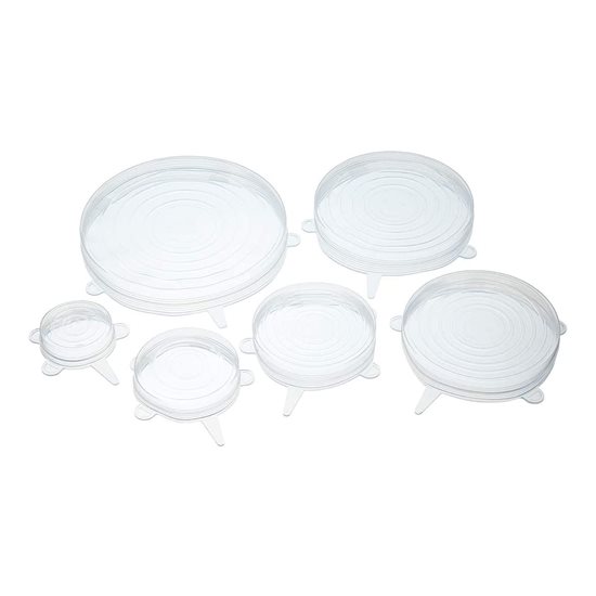 Conjunto de 6 tampas de silicone flexíveis - por Kitchen Craft