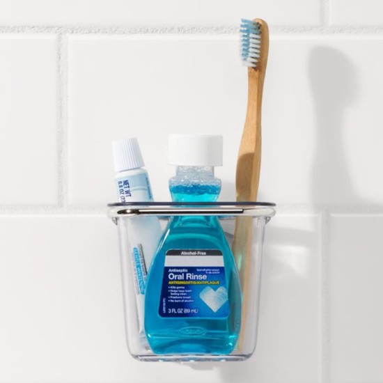 Holder with suction cup for bathroom accessories, plastic, “StrongHold” - OXO