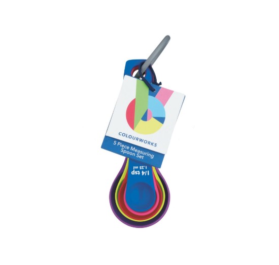 5-daļīgs mērkarotes komplekts, plastmasas - Colourworks