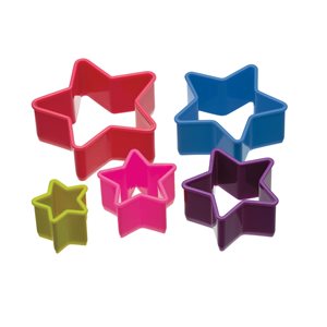 Set of 5 moulds for cakes, star-shaped - made by Kitchen Craft