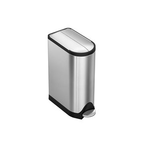 Trash can with pedal, 18 L, stainless steel - "simplehuman" brand