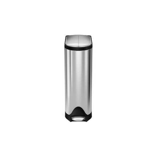 Pedalo šiukšliadėžė, 18 l, Stainless Steel - simplehuman