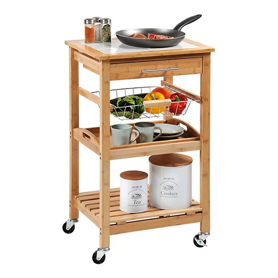 Kitchen trolley, 48 x 38 x 81 cm, bamboo - Kesper