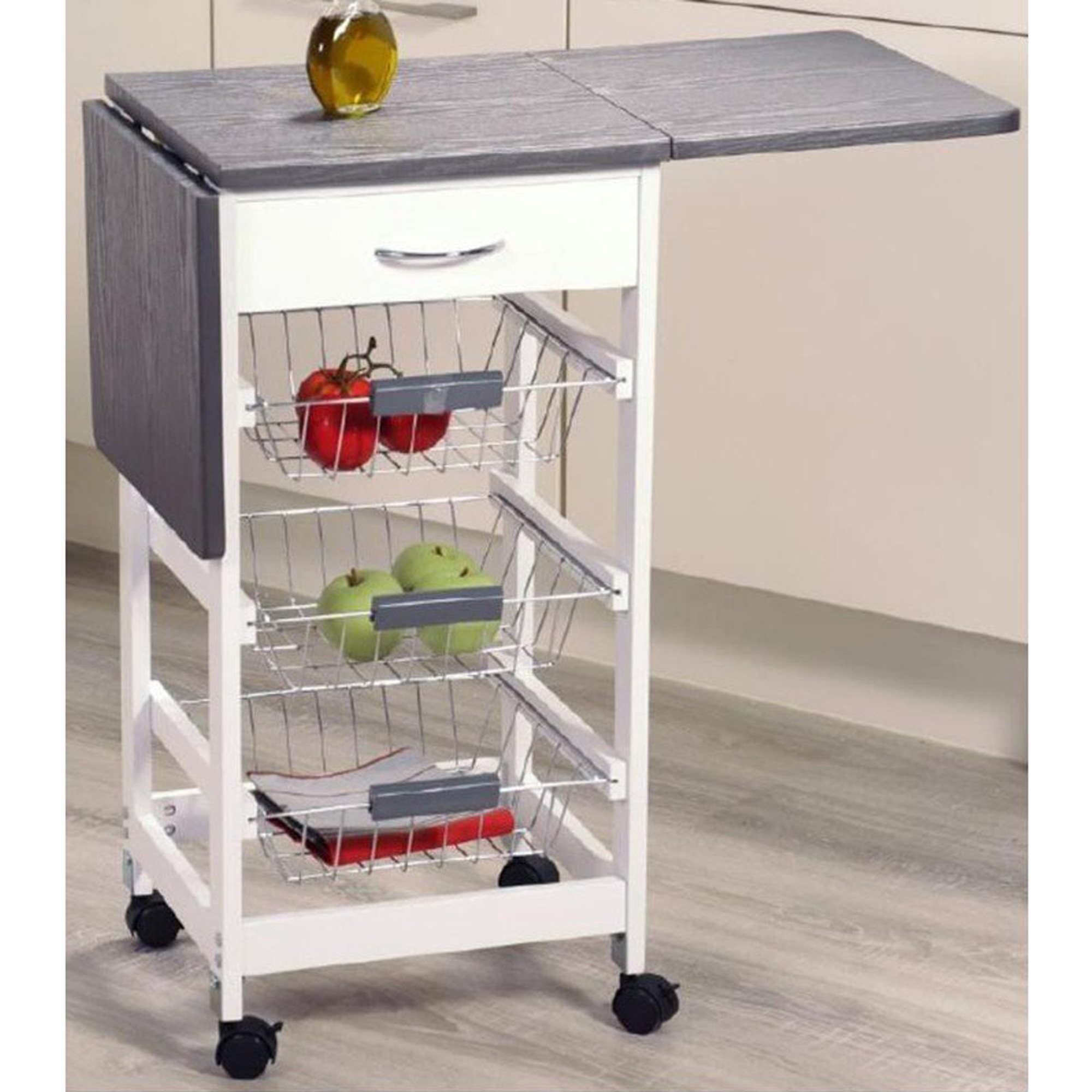Kitchen trolley, 45/97 x 37 x 75.5 cm, wood fiber - Kesper | KitchenShop