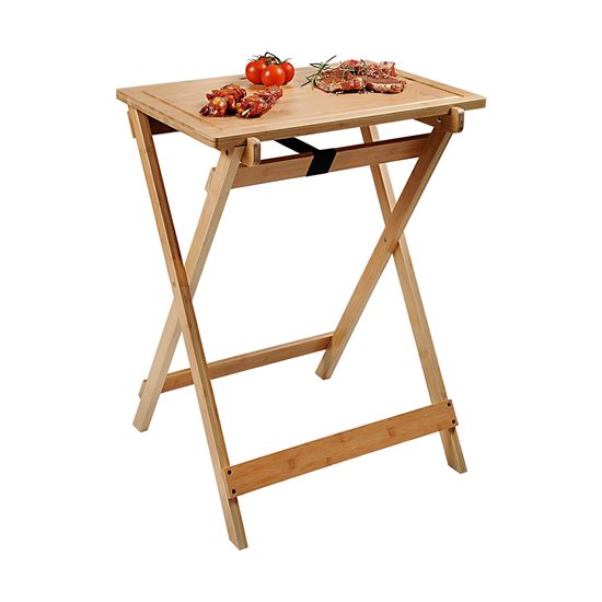 Foldable table, 60 x 45 cm, bamboo wood - Kesper