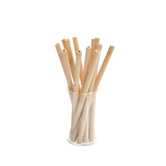 Conjunto 12 canudos de bambu, 20 cm - Kesper