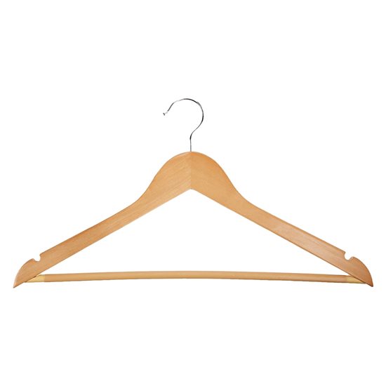 Set of 8 clothes hangers, lotus wood - Kesper