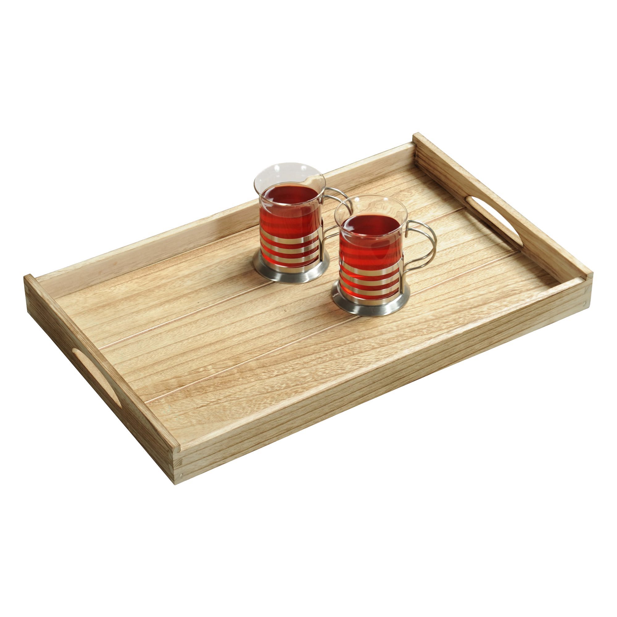 Paulownia wood rectangular serving tray