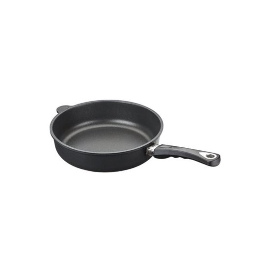 Deep frying pan, aluminum, 24 cm, height 7 cm, induction - AMT Gastroguss