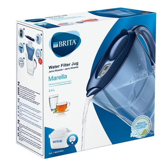 BRITA Marella XL 2.4 L Maxtra+ crúiscín scagaire (blue)