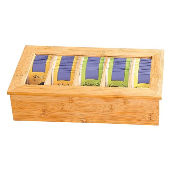 Caja para bolsitas de té, 36 x 20 cm, bambú - Kesper