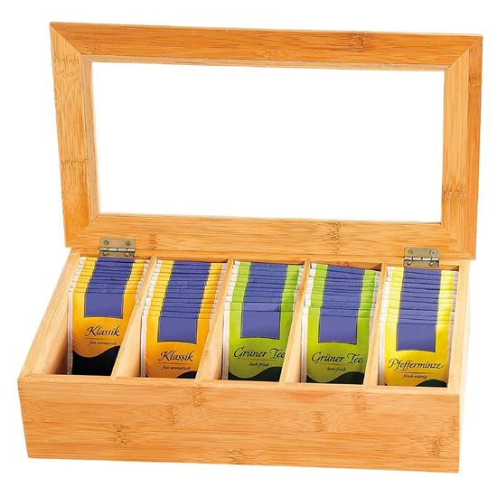 Tea bag box, 36 x 20 cm, bamboo - Kesper